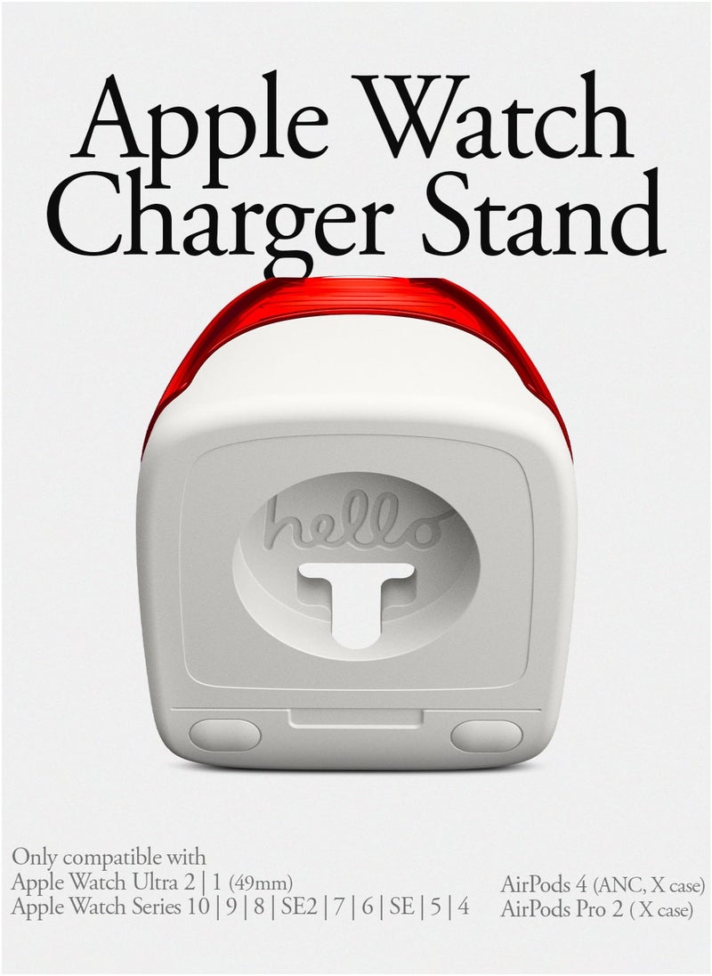 Spigen Classic C1 Apple Watch Charger Stand for Apple Watch Ultra 2/1, Series 10/9/8/SE2/7/6/SE/5/4 (49mm,46mm,45mm,44mm,42mm,41mm,40mm) - Ruby  - Image 2