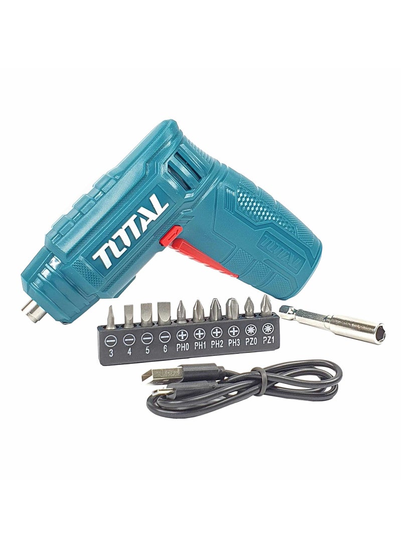 TOTAL Lithium Battery Screwdriver 4V 1.3Ah TSDLI0402 - Image 3