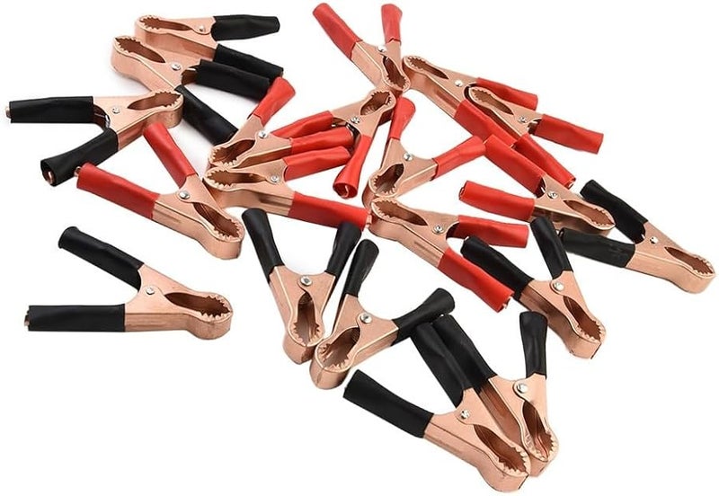 مشابك تمساح معزولة ثقيلة مع غطاء بنابض 10 قطع - Image 2