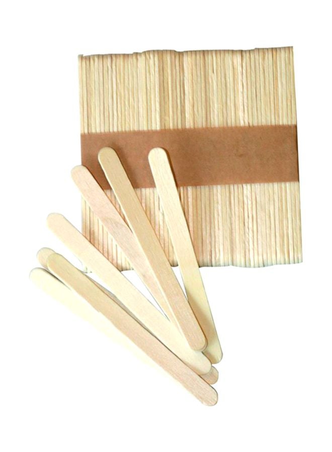 Silikomart Popsicle Sticks Beige 100 Pieces 11.3x1x0.2 cm Craft Supplies for DIY Projects Kids' Arts and Crafts Home Use - Image 1