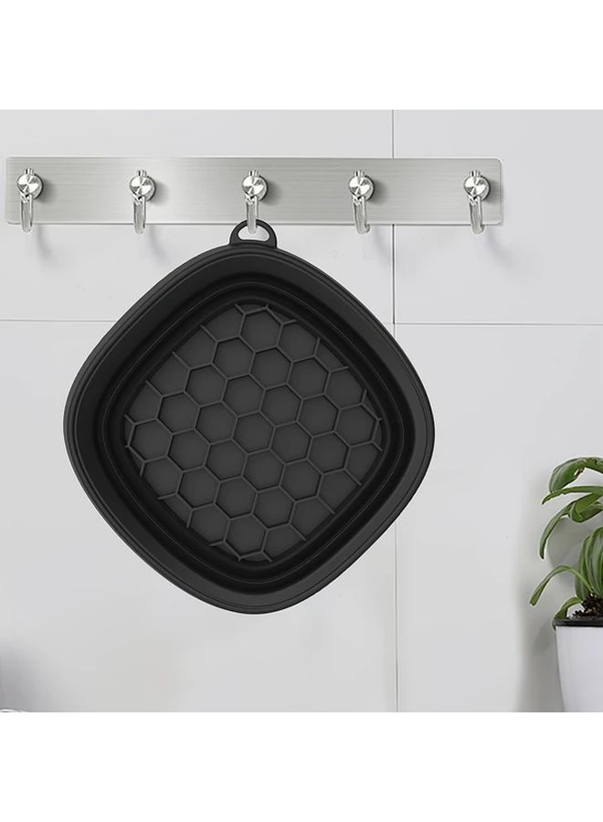 Black Collapsible Silicone Ice Bath Face Bowl With Detachable Ice Cube Tray Ergonomic Edge Portable Cooling Basin For Skincare Travel - Image 2