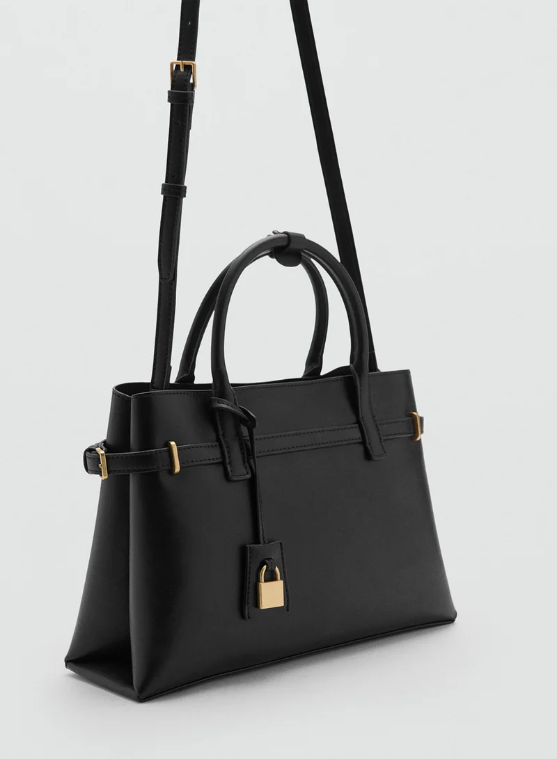 MANGO Shopper Bag With Padlock