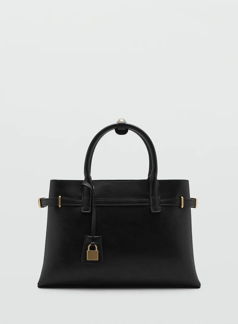 MANGO Shopper Bag With Padlock