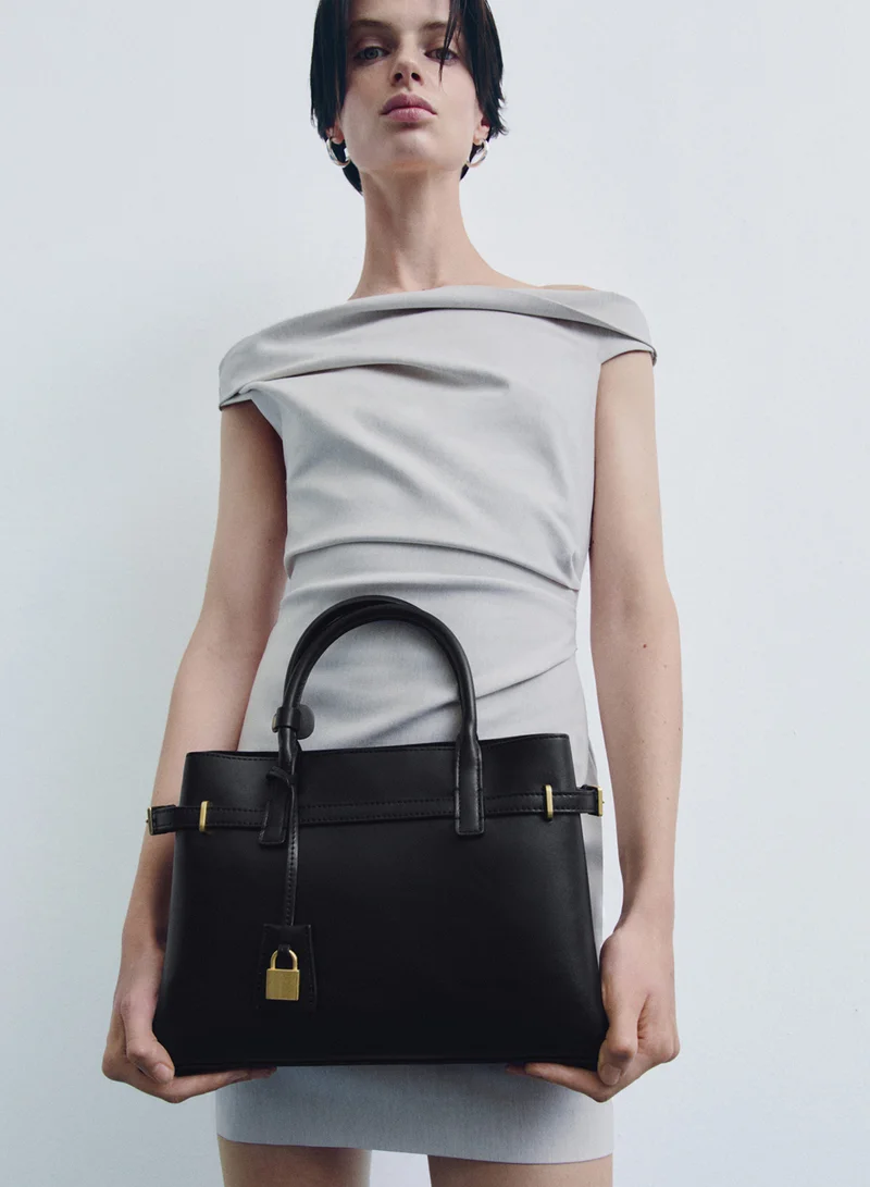 MANGO Shopper Bag With Padlock