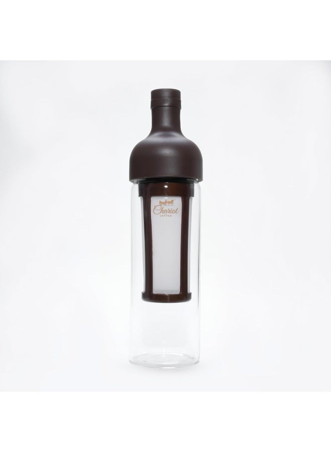 Chariot New York Cold Brew Coffee Bottle 650ml | Reusable Filter Coffee Maker Bottle | Durable Glass with Built-in Filter & Airtight Seal | Easy Homemade Cold Brew & Iced Coffee Maker - Image 1