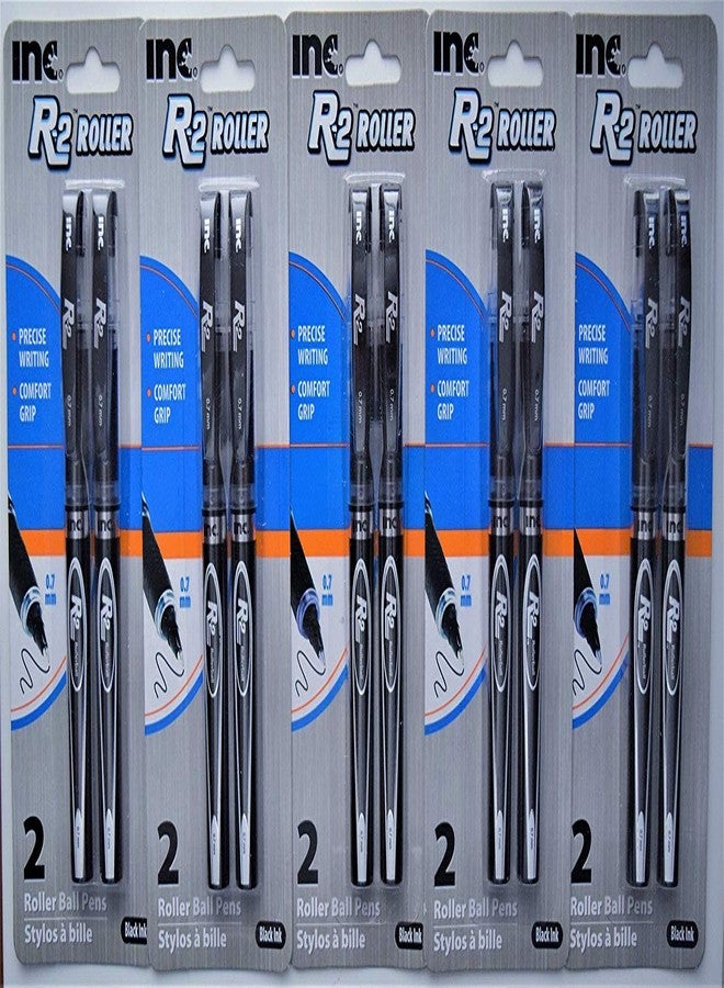Inc. R-2 Roller Ball Pens, Black (5 packs of 2, 10 ct.)