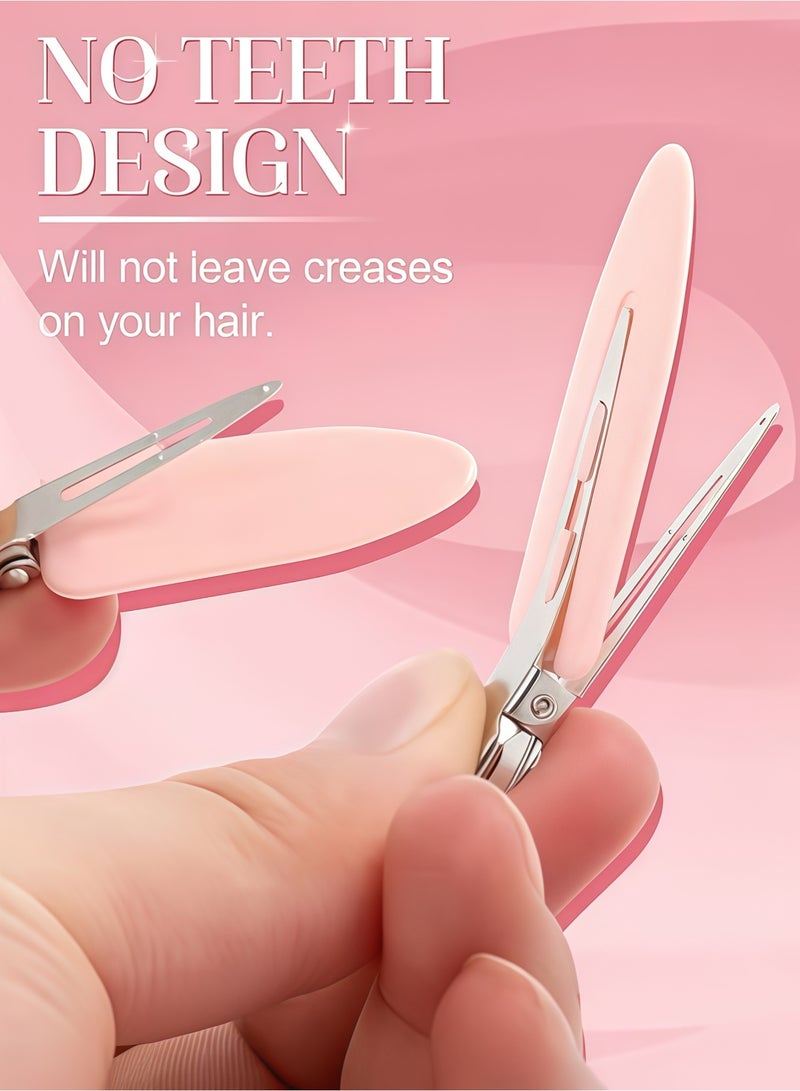 Lesha 30Pcs No Bend Hair Clips No Crease Makeup Hair Clip Duckbill Clips No Dent Creaseless Flat Clip Alligator Hair Barrettes for Salon Hairstyle Women Girls Makeup Accessories(Black, Pink, White) - Image 2