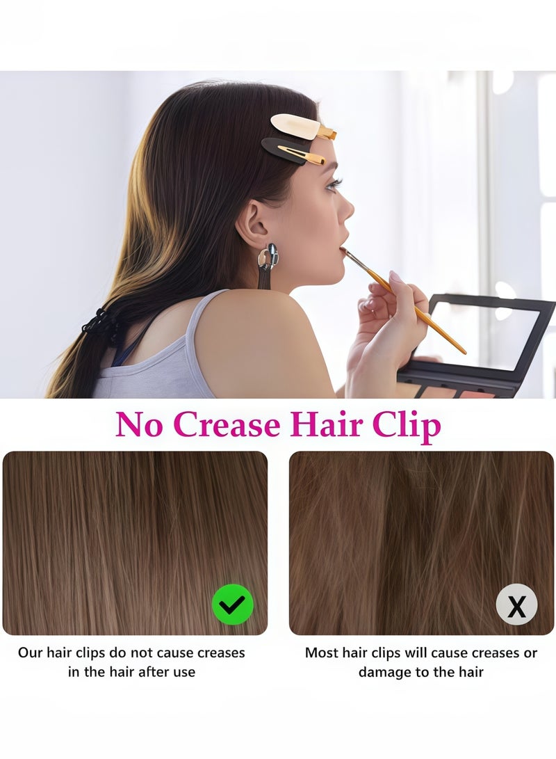 Lesha 30Pcs No Bend Hair Clips No Crease Makeup Hair Clip Duckbill Clips No Dent Creaseless Flat Clip Alligator Hair Barrettes for Salon Hairstyle Women Girls Makeup Accessories(Black, Pink, White) - Image 4