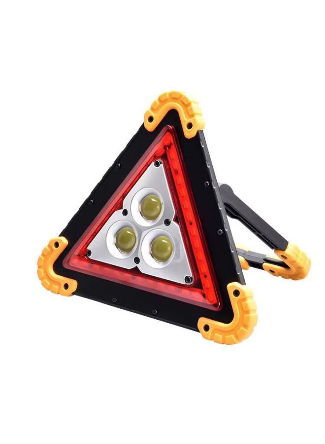 Loquat Triangle Lamp Multi-function COB Charging USB Working Light Projection Light Emergency Tent Light Car Portable Warning Light-Color:Double Battery High Configuration