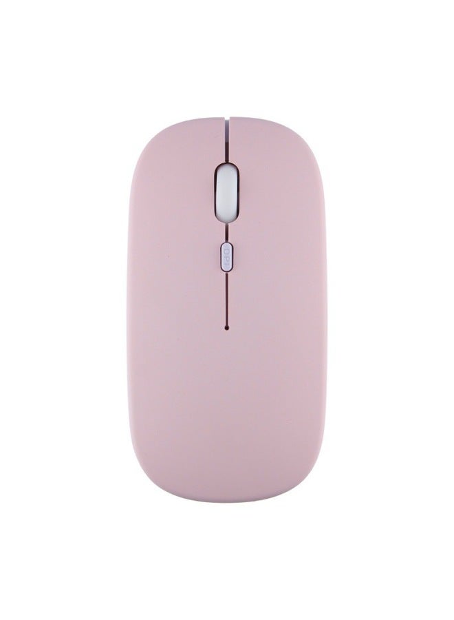 Loquat Bluetooth Single Dual-mode Wireless Mouse Charging Mute Computer Notebook Office Game Luminous 2.4G Mouse-Color:189B Wireless Bluetooth Dual-mode Upgrade Luminous Version Pink - Image 1