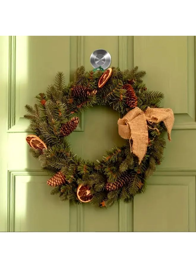 3pcs Silvery Suction Cup Hooks For Wreaths Glass Door Porch Seasonal Decor - Image 5