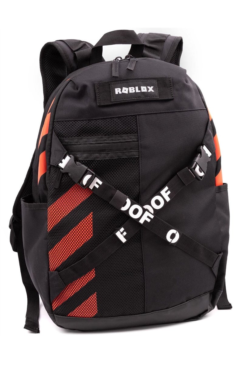 Bamboo Bark Roblox Backpack for Kids, Gamer School Bag with Iconic Roblox Characters, Padded Straps & Front Pocket - Image 1
