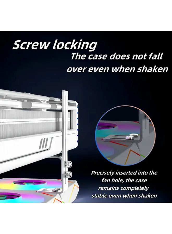 Black All Aluminum Vertical GPU Mounting Bracket Heavy Duty PCIe Holder - Image 3