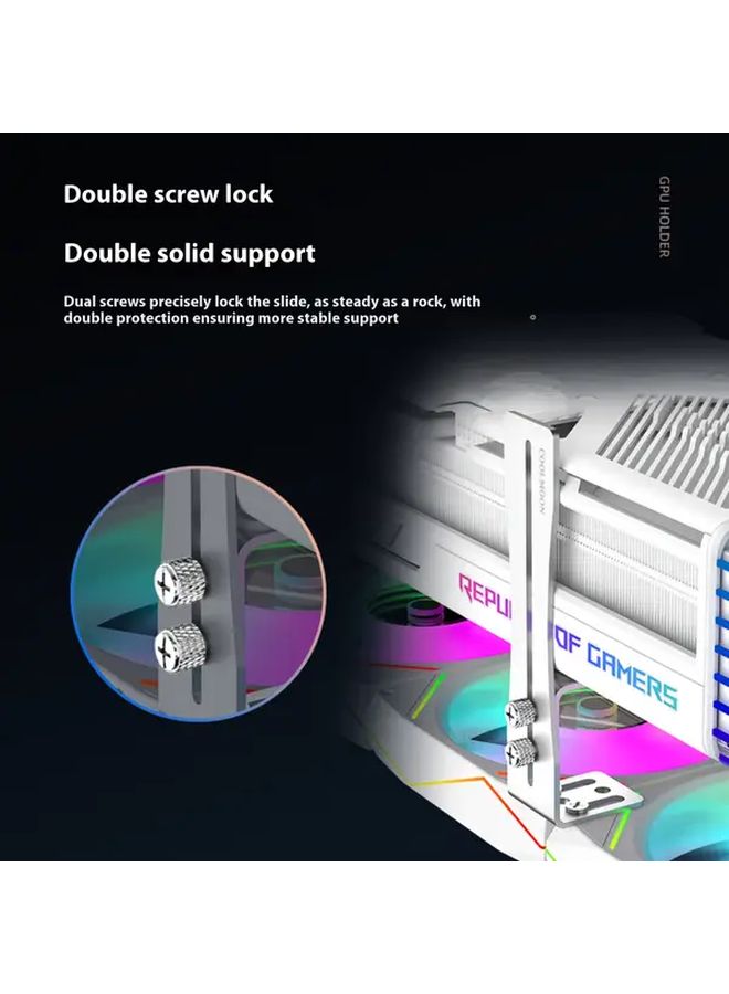 Black All Aluminum Vertical GPU Mounting Bracket Heavy Duty PCIe Holder - Image 5