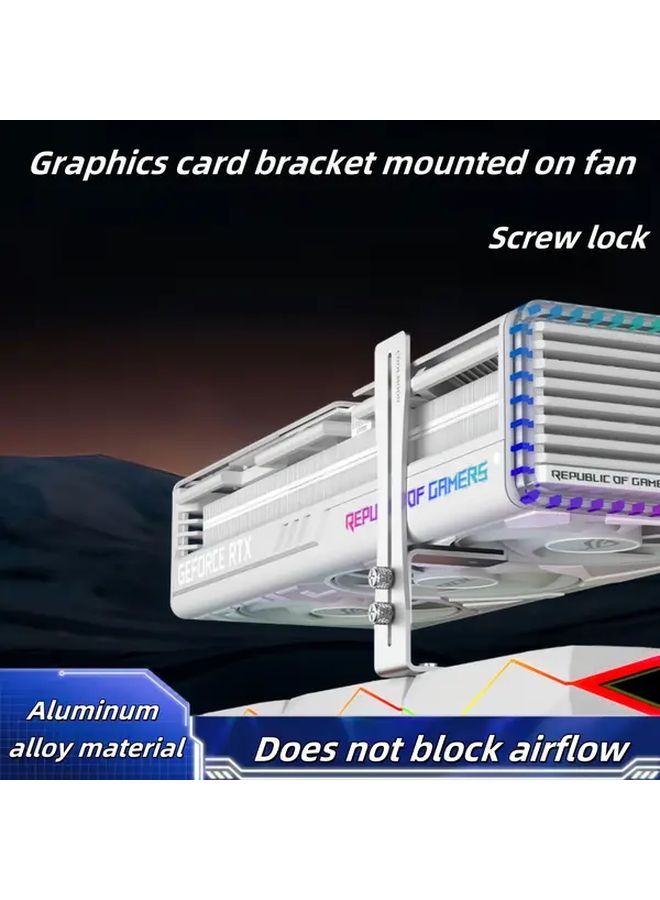 Black All Aluminum Vertical GPU Mounting Bracket Heavy Duty PCIe Holder - Image 1