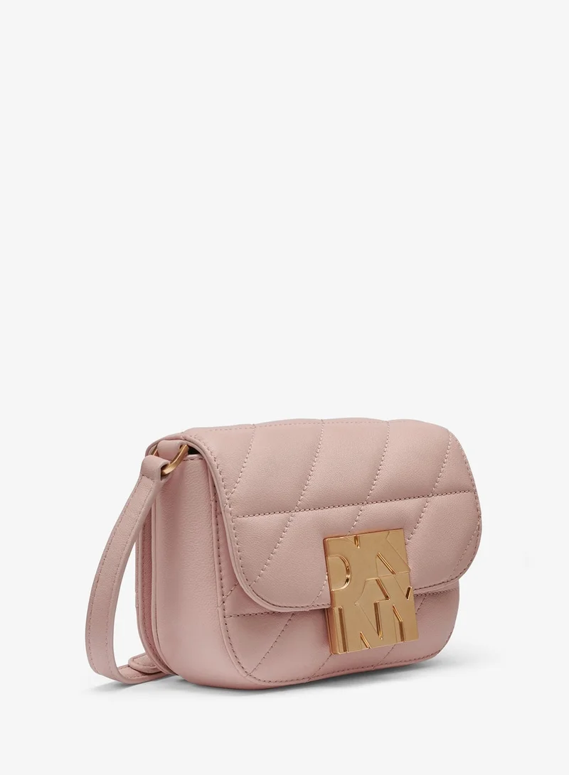 DKNY PALE BLUSH Darci Flap Crossbody Bag for Women | Best Price UAE