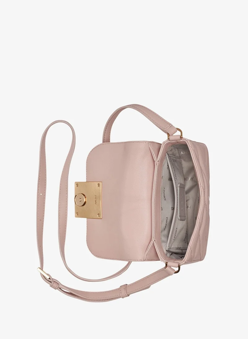 DKNY PALE BLUSH Darci Flap Crossbody Bag for Women | Best Price UAE
