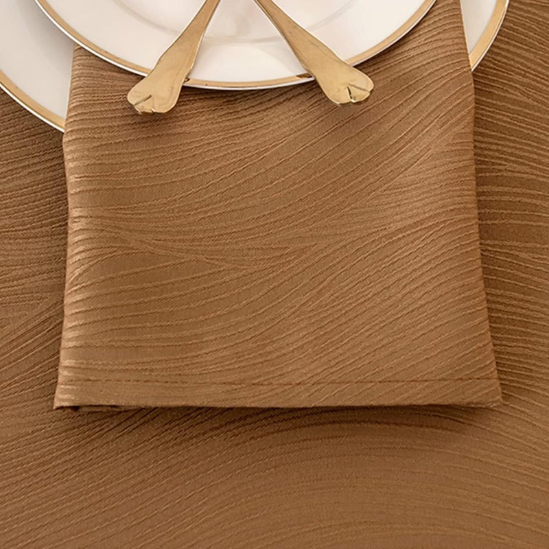 maxmill Fall Cloth Napkins 20 x 20 Inch Swirl Pattern Soft Comfortable and Luxury Serviette for Harvest Thanksgiving Family Dinners Weddings Parties and Banquets Set of 4 Pieces Fall Leaf - Image 3