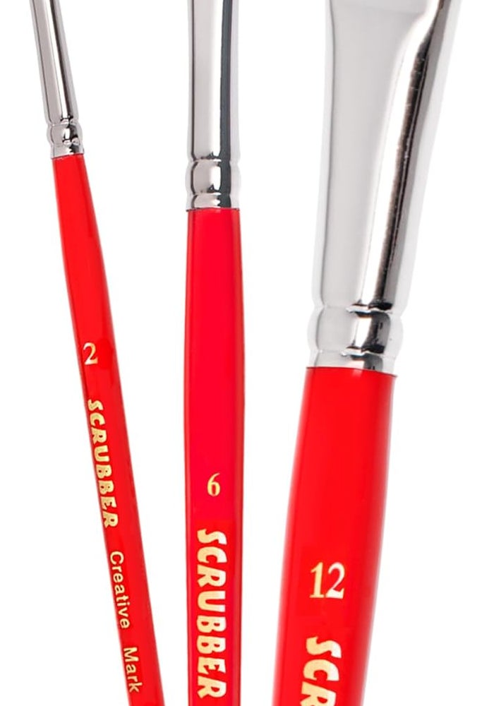 Creative Mark Original Scrubber Watercolor Brush Set of 3 - Nylon Brushes for Artists - Image 2