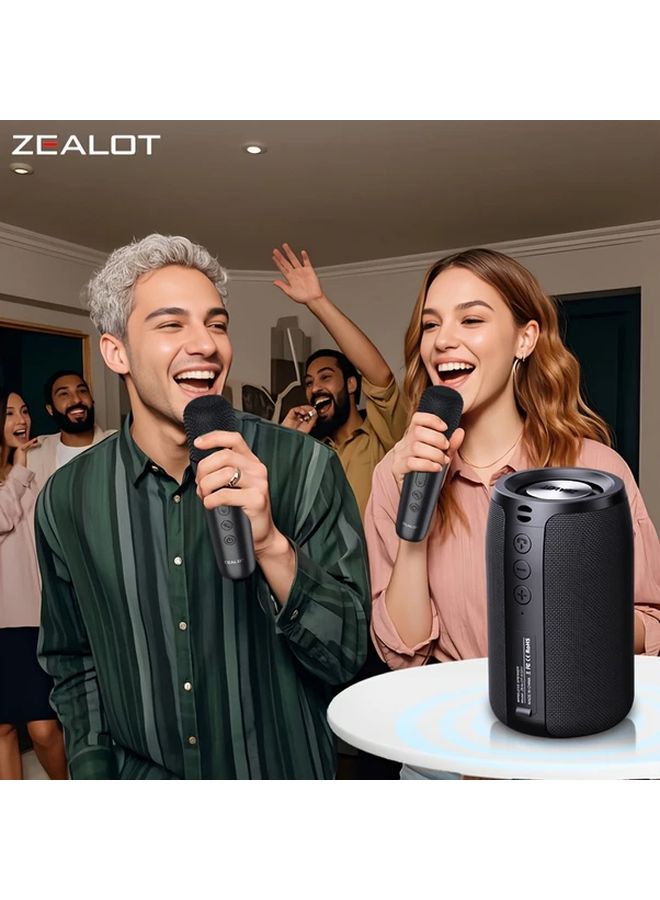 بلاك زيلوت إس 32 سماعات لاسلكية مع ميكروفون مزدوج، محمولة، TWS، جهور graves، 1800 مللي أمبير، 12 ساعة وقت تشغيل - Image 4