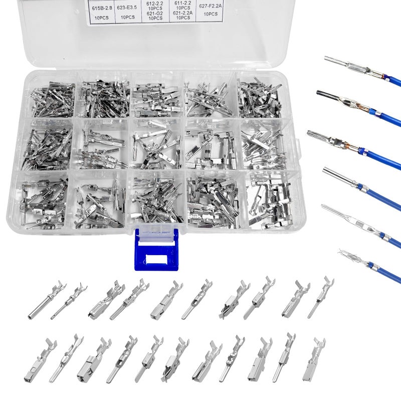 NYTKL 290PCS Car Electrical Wire Terminal Pins Connector 11518222835mm Electric Connector Terminal Pin 21Type NonInsulated Plug Removal Male Female Crimped Pins - Image 3