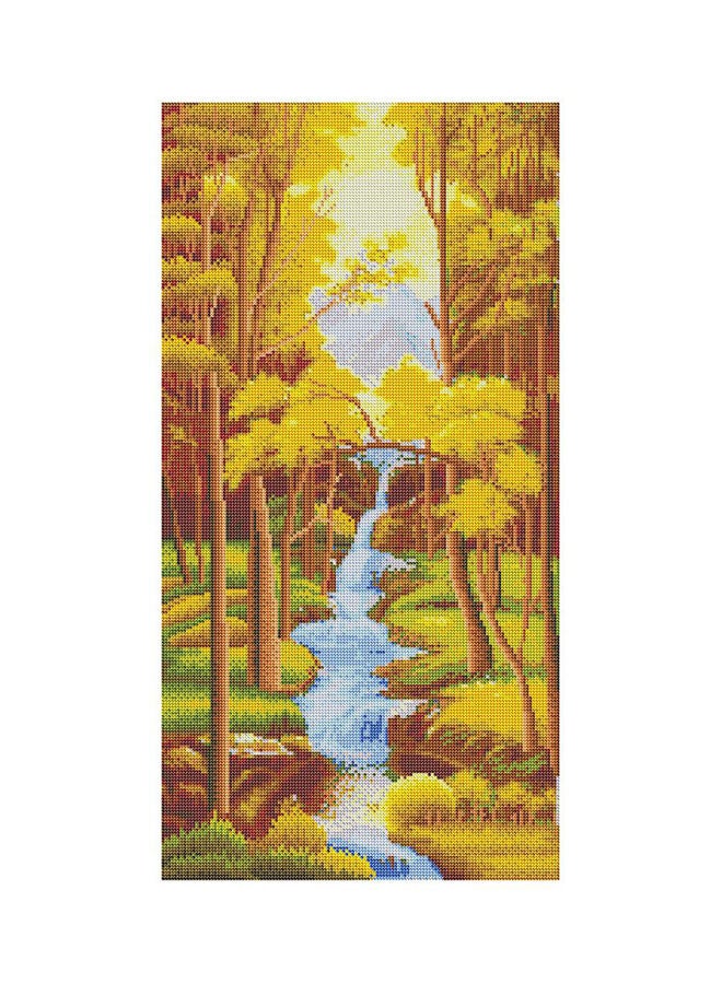 NIBEMINENT DIY 5D Diamond Embroidery Cross Stitch Mosaic Forest Painting Kit Multicolour 80x45cm - Image 2