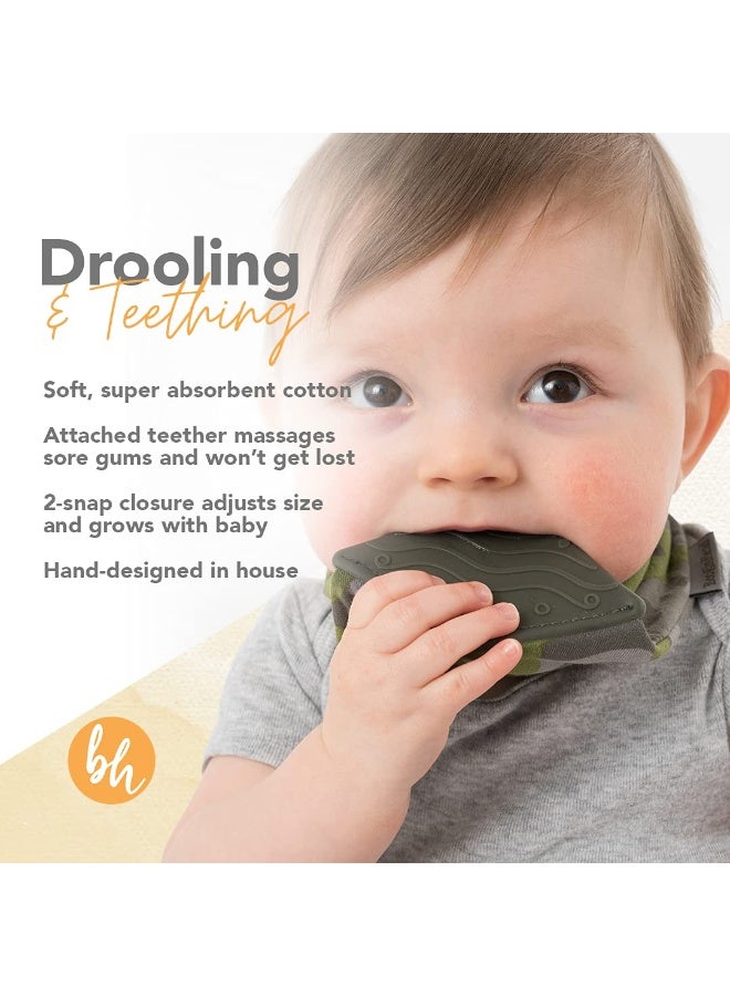 BooginHead Cotton Baby Bandana Teething Bib 2-Pack, Camouflage - Image 5