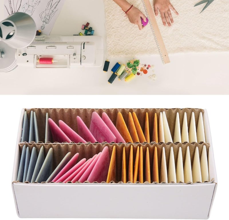 48pcs Tailors Chalk Set, Automatic Fading Fabric Chalk in Colorful Shades for Quilting and Sewing - Professional Quality, Easy to Use, Ideal for Home and Expert Tailors - Image 3