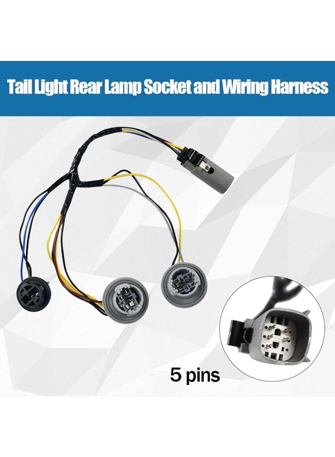 Automkt Tail Light Rear Lamp Socket and Wiring Harness 2018-2020 Ford Pickup F150 JL3Z-13412-A Rear Driver and Passenger Side - Image 2