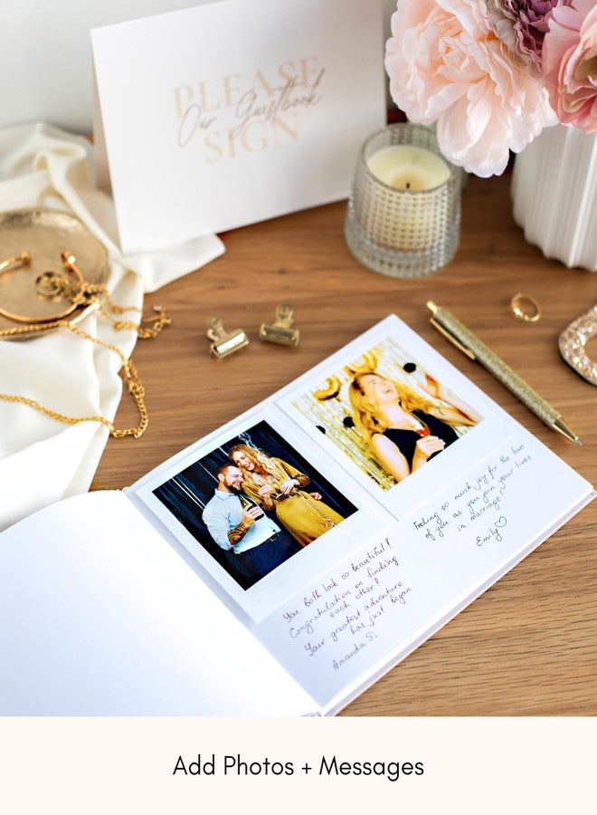 Lamare Wedding Guest Book – Polaroid Guest Book for Wedding Reception, Baby Shower, Birthday, Bridal Shower and Special Event Guestbook – A Stylish Sign in Book for Party - Blank Page - Image 3