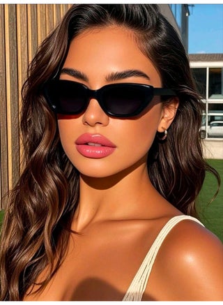 Sunglasses Unisex Cat Eye Black Frame Fashion Sunglasses, Suitable Travel, Vacation, Sports Style