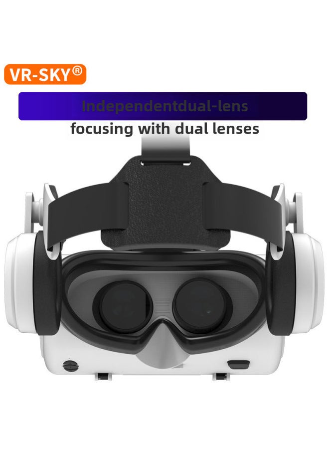 VR Shinecon G06ED Virtual Reality Gaming Helmet Selected Magic Mirror 3D Game Headset For Children Adults Fashion Business Mass-Color:G06ED Y1 WHITE - Image 4