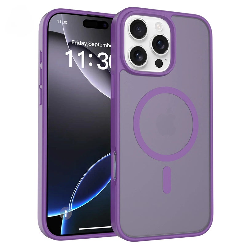 iPhone15Pro Max MagSafe Case Magnetic Back Cover,【Full Shockproof Protection】Translucent Matte Back - Image 1