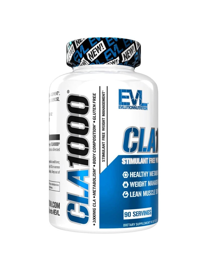 EVLUTION NUTRITION - EVL CLA 1000 Stimulant Free Weight Management 90 Servings 90 Softgels - Image 1