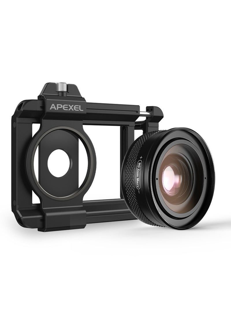 APEXEL ZM100MM Machine lens Eye Observation Mode Zoom Macro Zoom In Epic For Macro Universal Clamp Micro Lenses For Samsung Iphone And All Smartphones  - Image 1