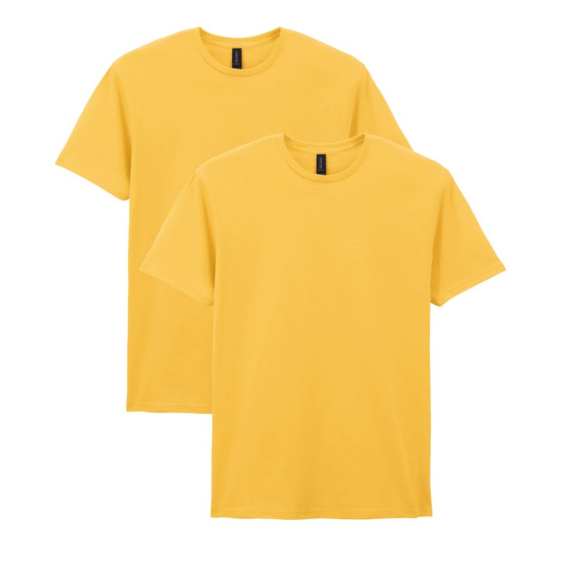 Gildan Unisex Adult Softstyle Cotton T-Shirt, Style G64000, Multipack, Daisy (2-Pack), Medium US - Image 1