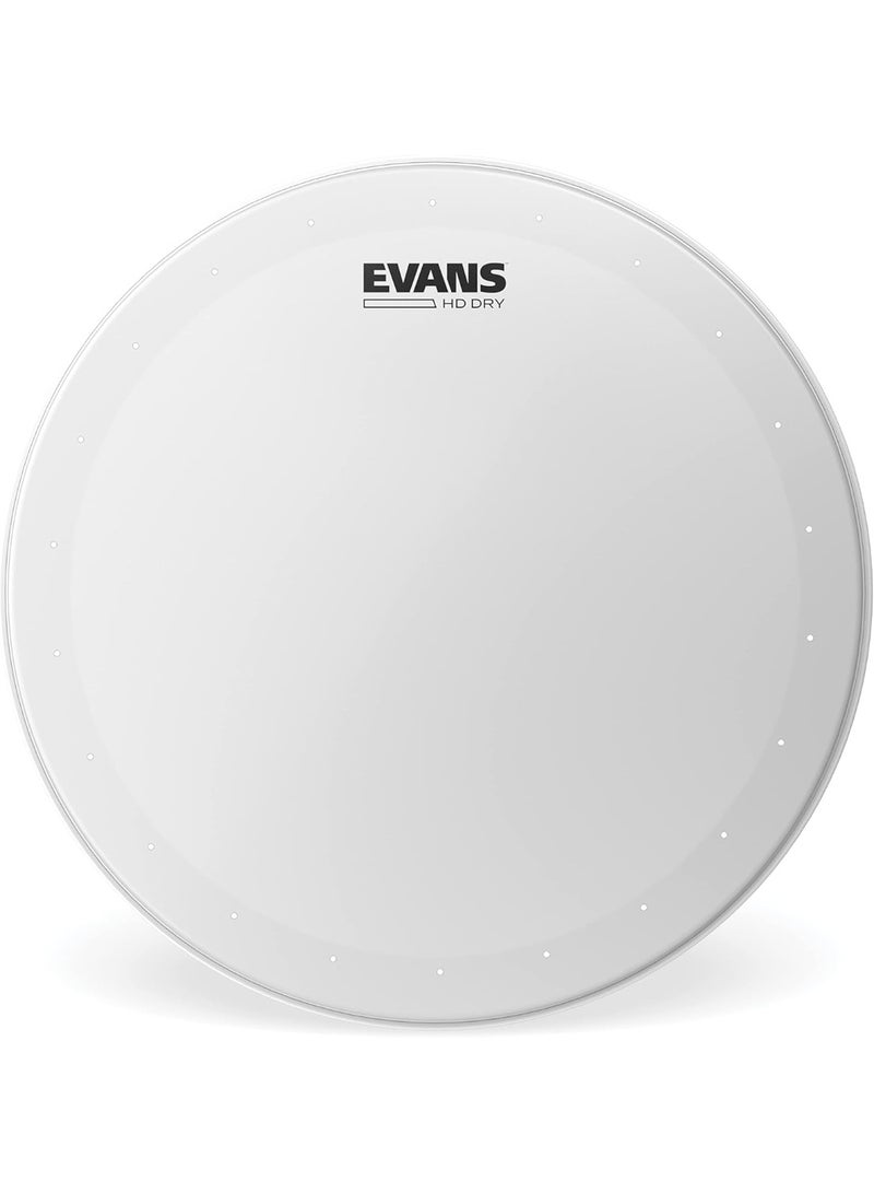 EVANS Evans Genera HD dry Snare Drum Head, 13” (White)– Coated Drum Head Made Using Two Plies of Film –Overtone Ring Controls Sustain – Small Vent Holes Eliminate Stray Harmonics –Great for Live and Studio - Image 1