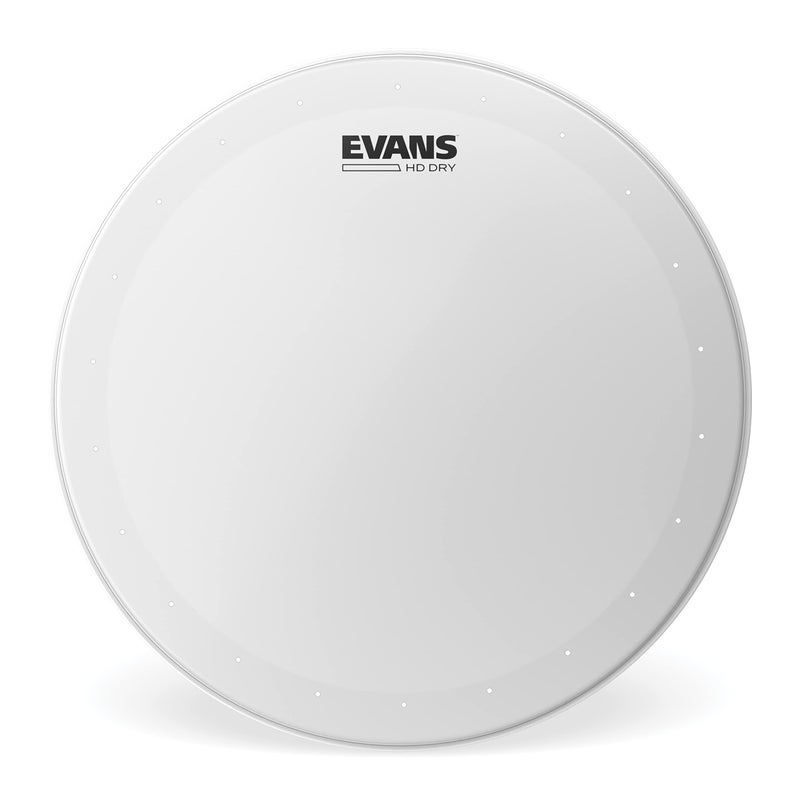 Evans Genera HD Dry Snare Drum Head, 13â€ (White)â€“ Coated Drum Head Made Using Two Plies of Film â€“Overtone Ring Controls Sustain â€“ Small Vent Holes Eliminate Stray Harmonics â€“Great for Live and Studio - Image 1