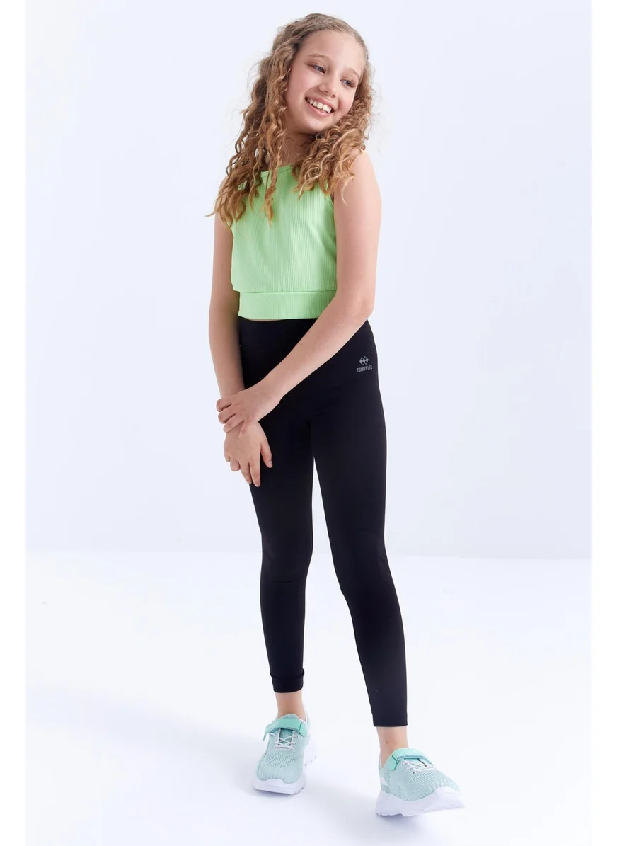 Tommy Life Black High Waist Skinny Leg Girls Leggings - 75047
