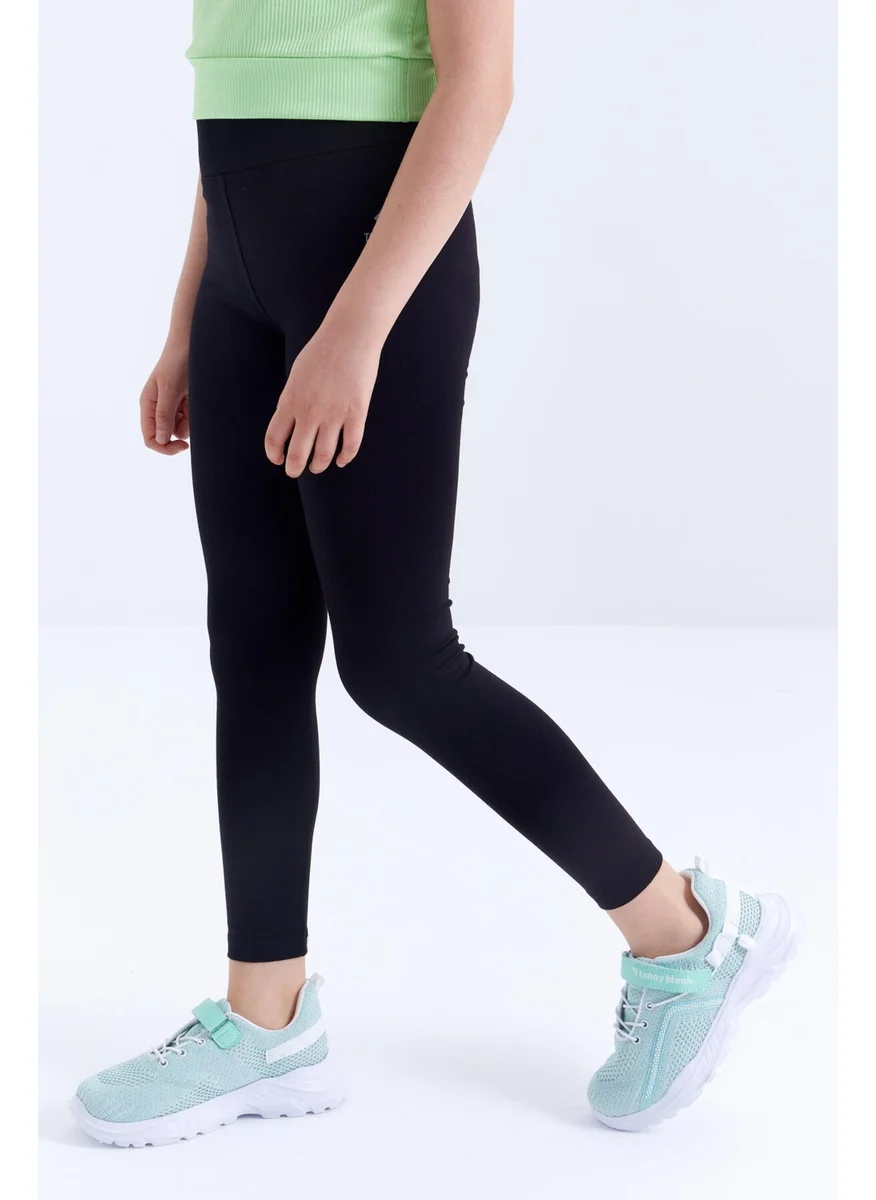 Tommy Life Black High Waist Skinny Leg Girls Leggings - 75047