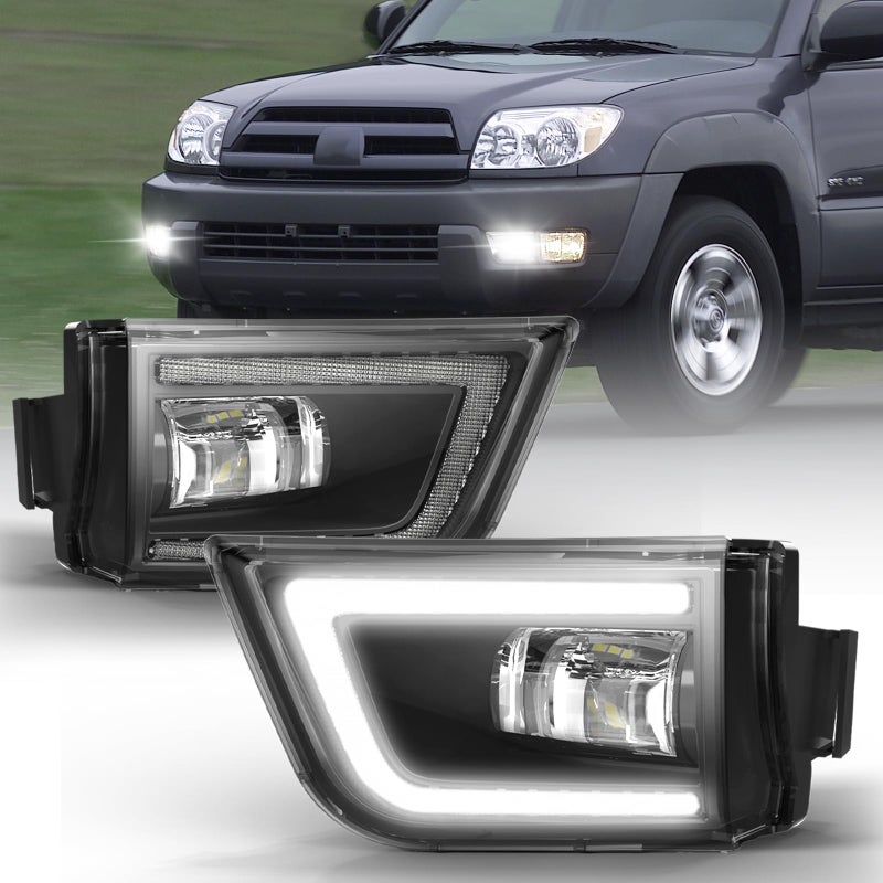 SINYATO INDUST LED Fog Lights fit for Toyota 4Runner 2003 2004 2005, Front Driving Fog Lamps Assembly Replacement Kit (LED Fog Lights with DRL) - Image 1
