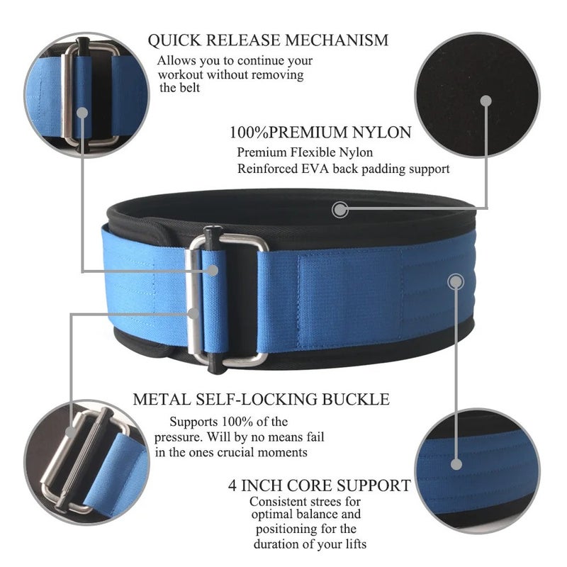 Bluejw Powerlifting Bodybuilding Belt - 10mm/13mm Leather Weight Lifting Belt - Gym Training Waist Trimmer for Endurance & Strength Training - Image 4