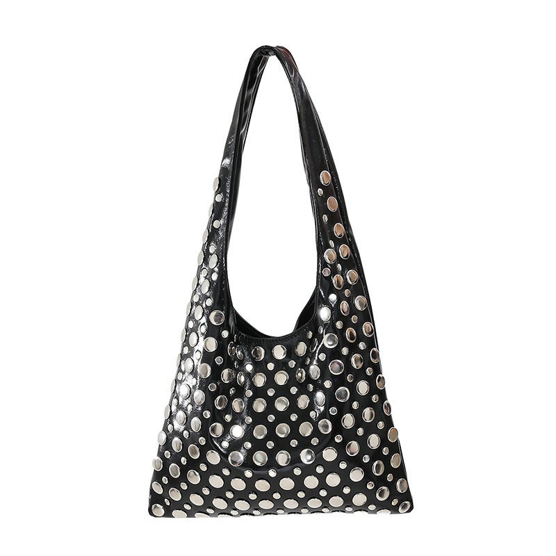 Fashion Women'S Bags Casual Stylish Trendy Cool Polka Dot Rivet Armpit Bag Bucket Bag Shoulder Bag - Image 1