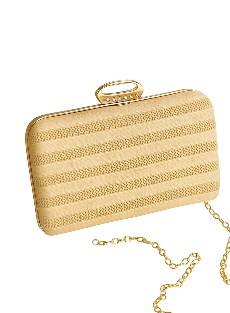 Women’s Evening Clutch Bag – Elegant Design with Metal Chain for Parties and Special Occasions - Image 1