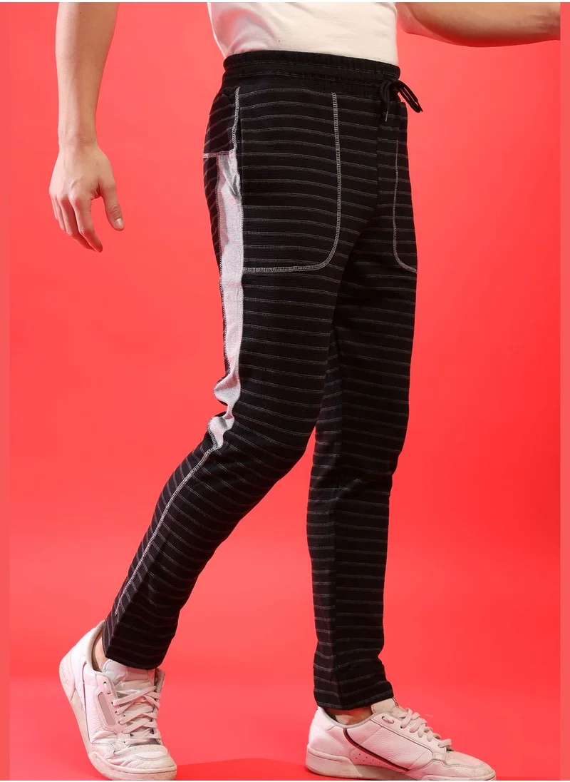 Campus Sutra Striped Jogger