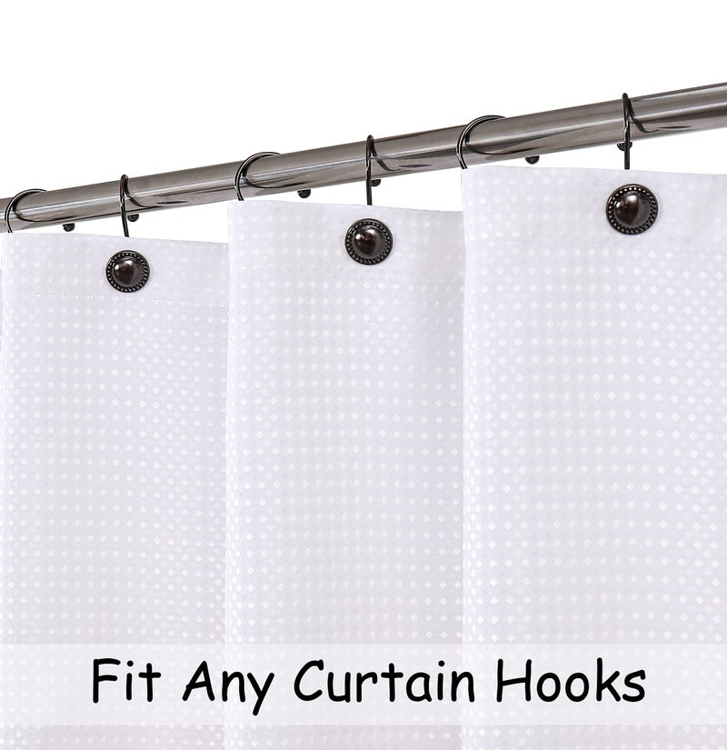 Central Park Pink Ombre Waffle Weave Shower Curtain Water Resistant Decorative White to Blush Pink Gradient Print Bathroom Spa Hotel Fabric Shower Curtain Liner with 12 Grommets, 70"x72" - Image 2