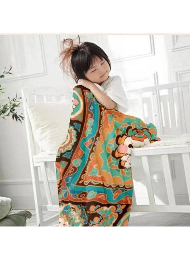 عام بطانية رقيقة من الفانيلا الكرتونية للأطفال والرضع (دافئة ومريحة، ومناسبة للنوم والألعاب) 70 سم * 100 سم