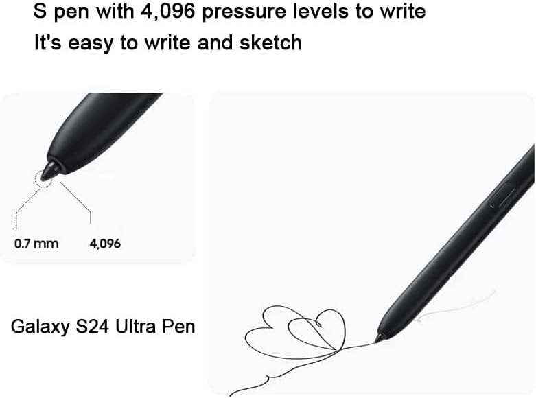 Befzygwk 2 Pcs Galaxy S24 Ultra Pen Replacement for Samsung Galaxy S24 Ultra 5G Touch Stylus Pen, Galaxy S24 S Pen Without Bluetooth Replacement Tips/Nibs (Gray) - Image 2