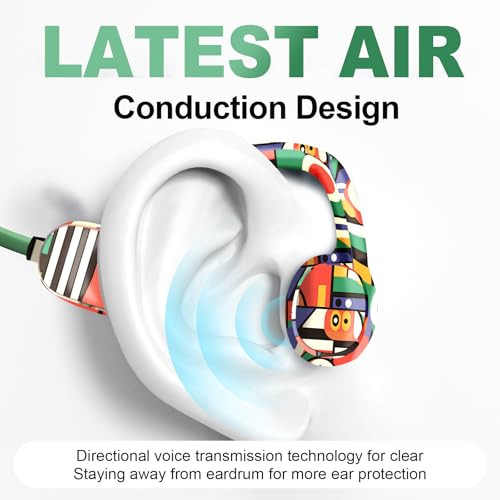 Mehomeli Kids Headphones, Bluetooth 5.2 Air Conduction Open Ear Headphones, 85dB Volume Limiting-Yellow - Image 2