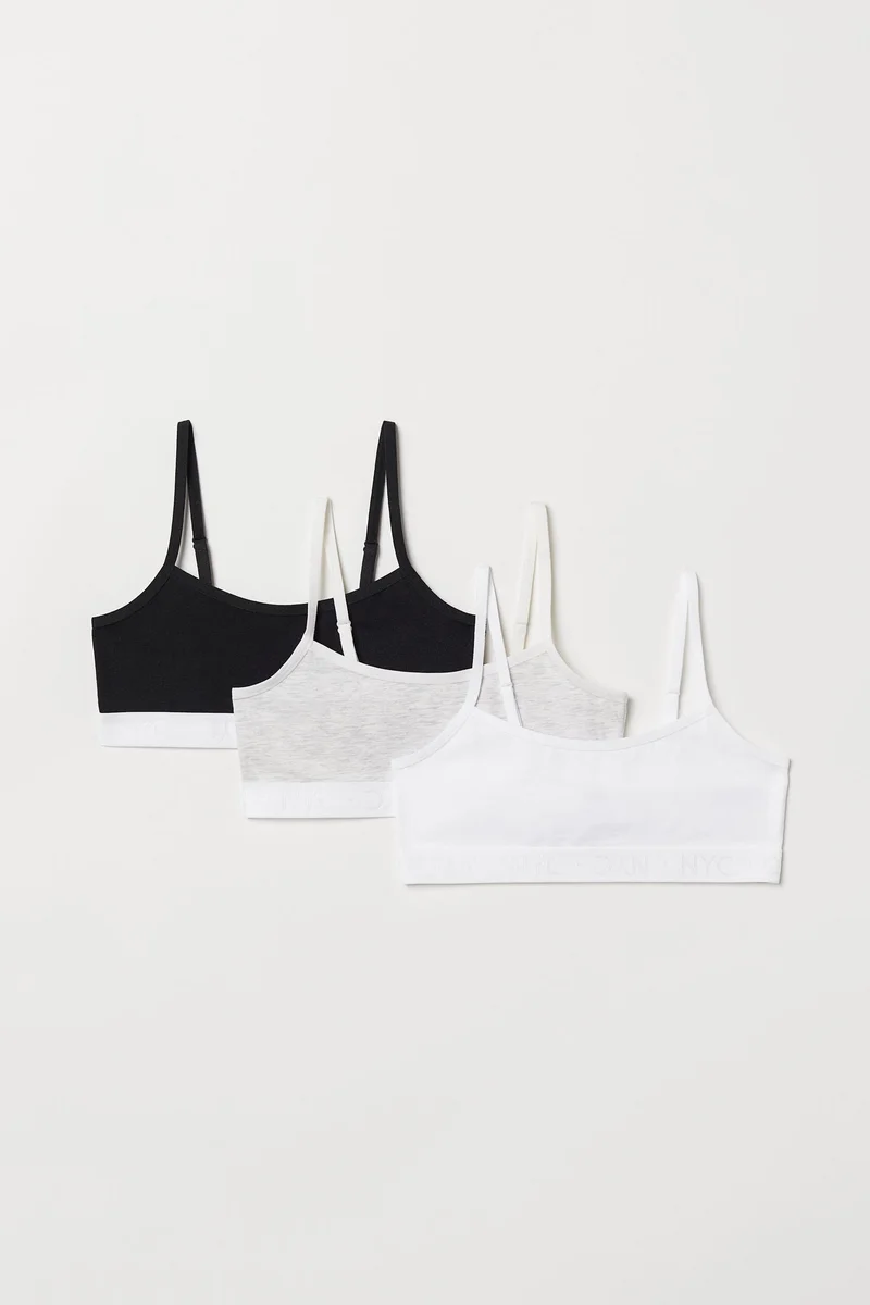 H&M 3-Pack Jersey Tops